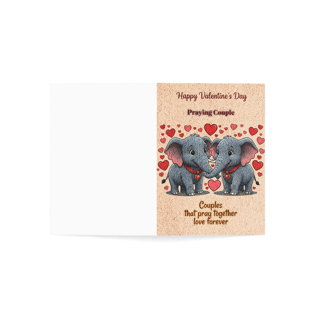 Valentine's Praying Couple Greeting Card — 'Couples that pray together love forever' (Pack of 1/10/30/50)