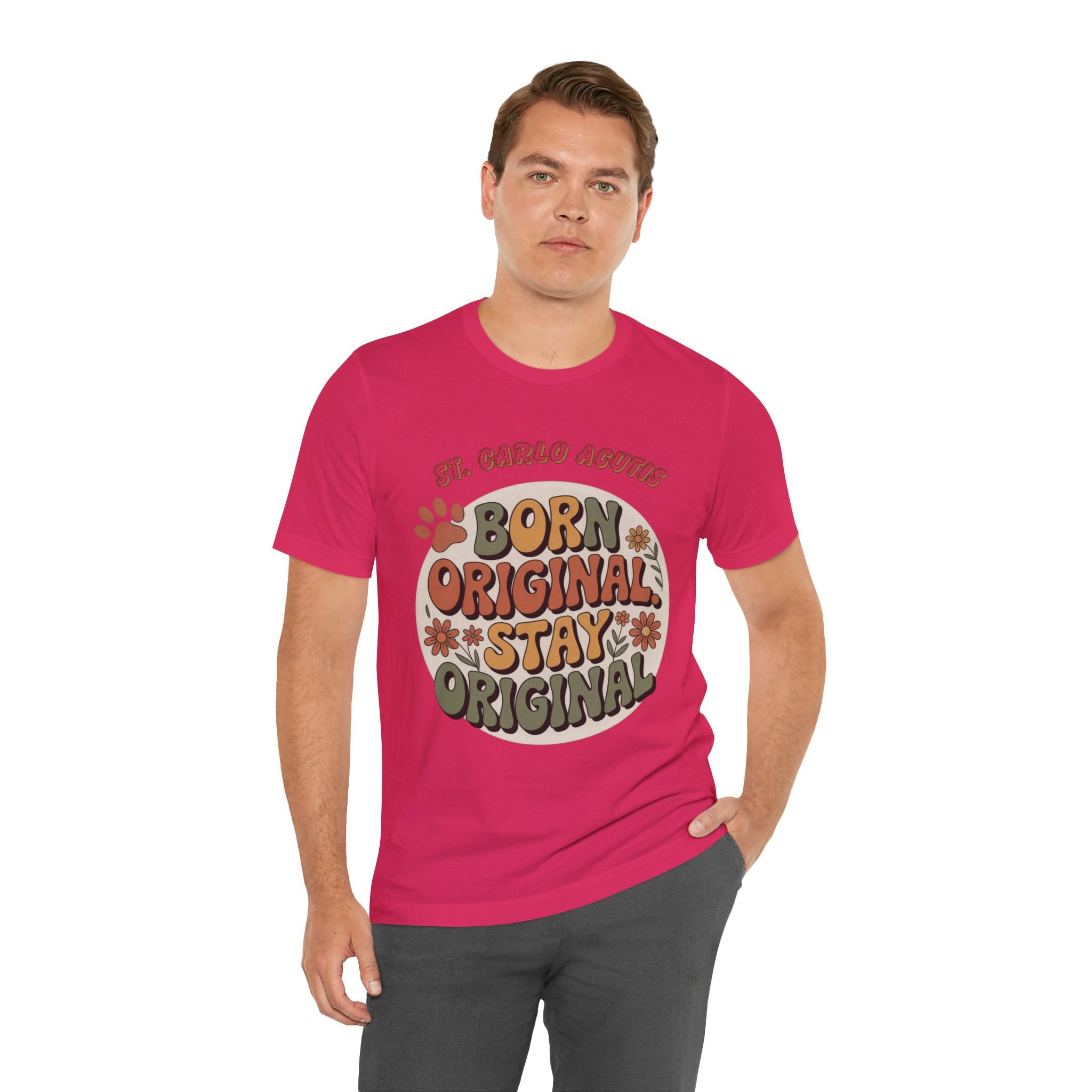 Born Original Unisex Tee - Vintage Floral Graphic T-Shirt, Casual Style for Every Day, Great for Gifts, Birthdays, or Self-Care Days