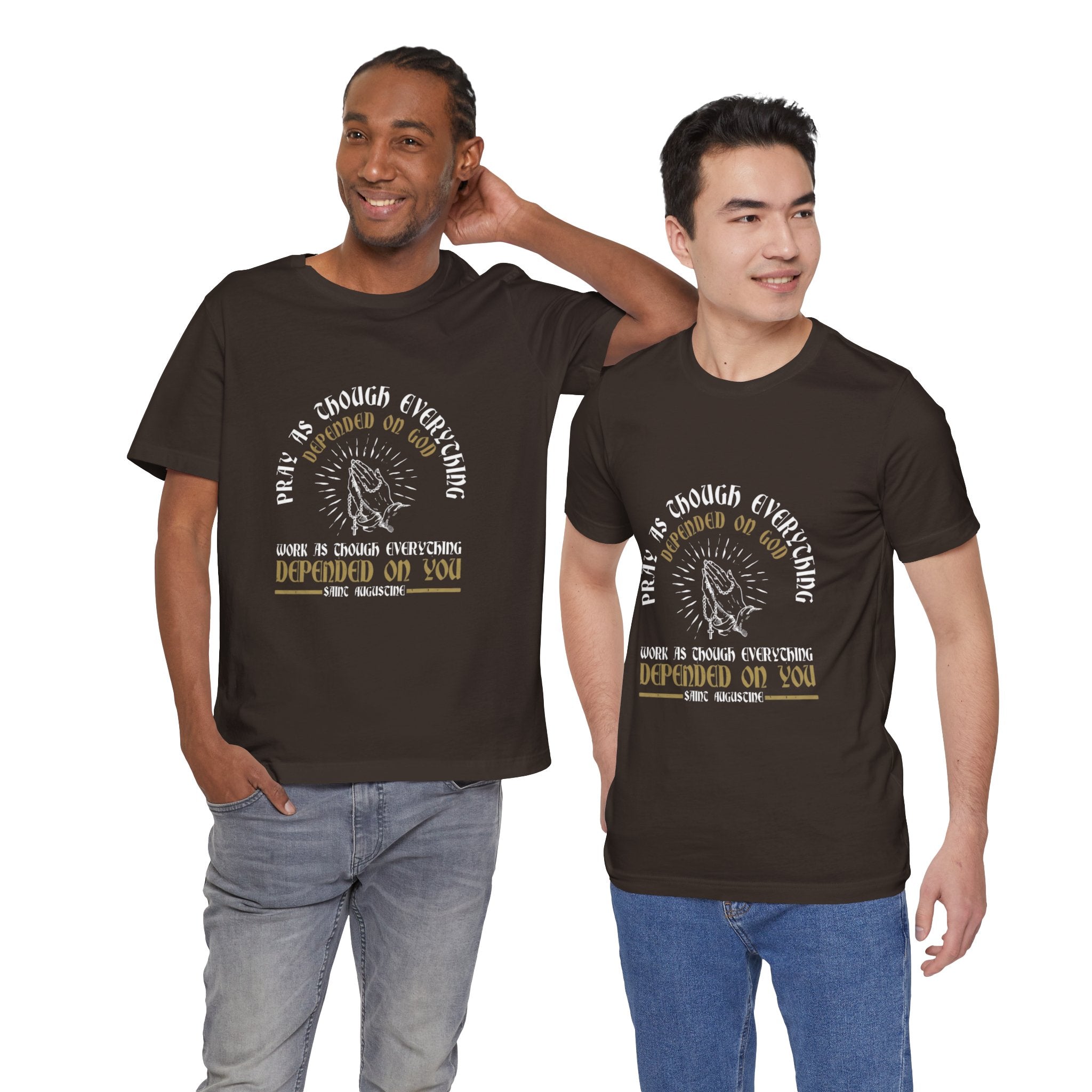 Prayerful Tee — "Depended on God, Depended on You" Christian Faith T-Shirt