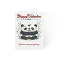 Valentine Panda Greeting Card — “Happy Valentine / You’re My Everything” (Single or Set)