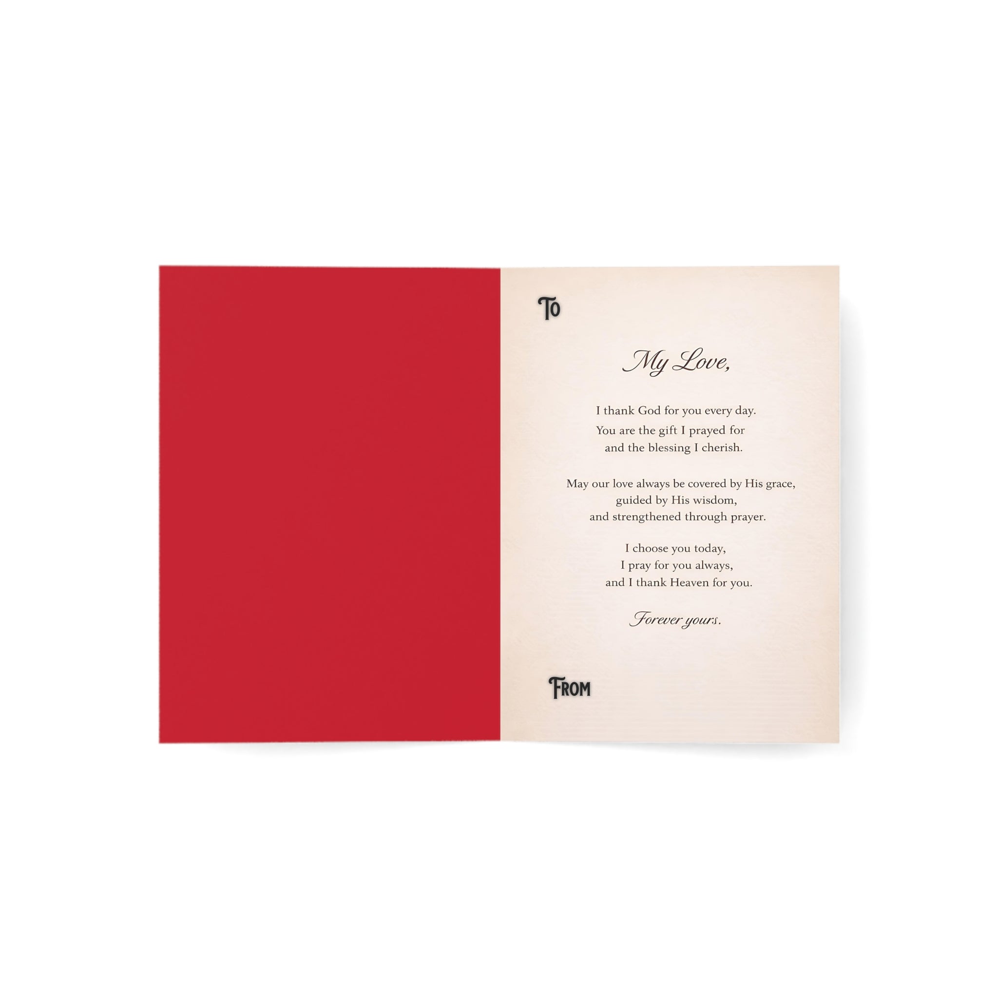 Valentine’s Bunny Love Greeting Card — “Love Captured” Romantic Card (Love You to Heaven & Back)