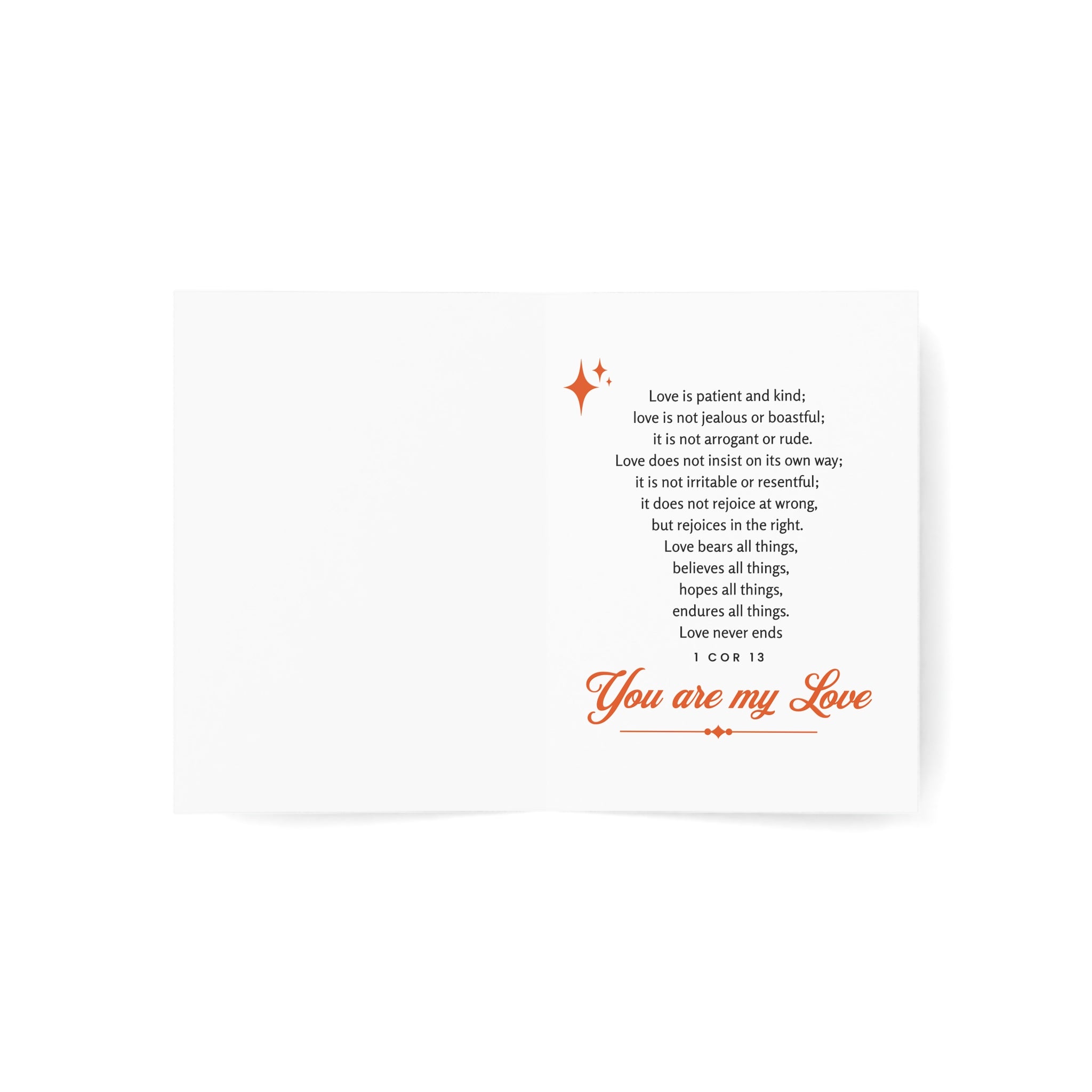 Valentine Bears Greeting Card — "Love Bears All Things" Folded Valentine Card (Single or Pack)