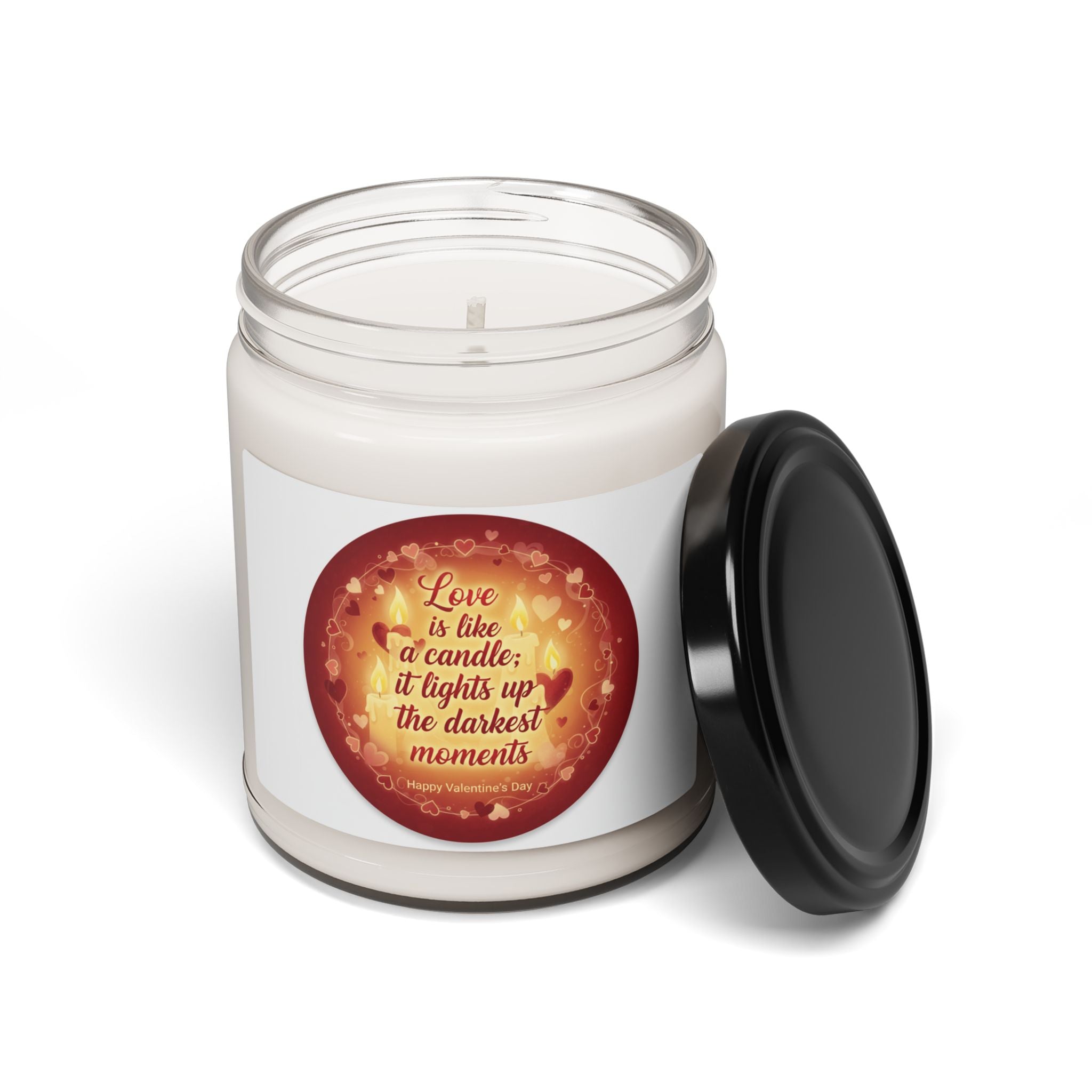 Scented Soy Candle — “Love is like a candle; it lights up the darkest moments” (9oz)