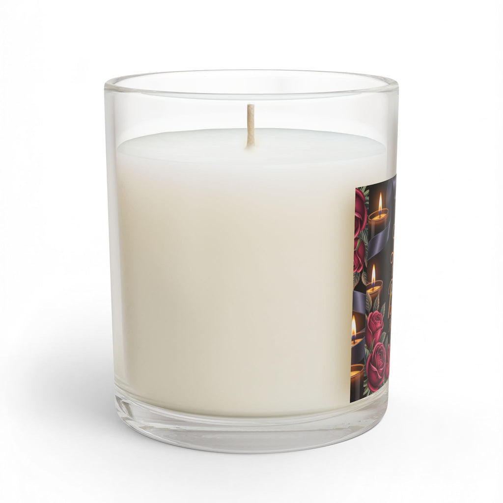 Valentine Rose Candle — "Love: the only fire that doesn't Burn" 11oz Glass Candle