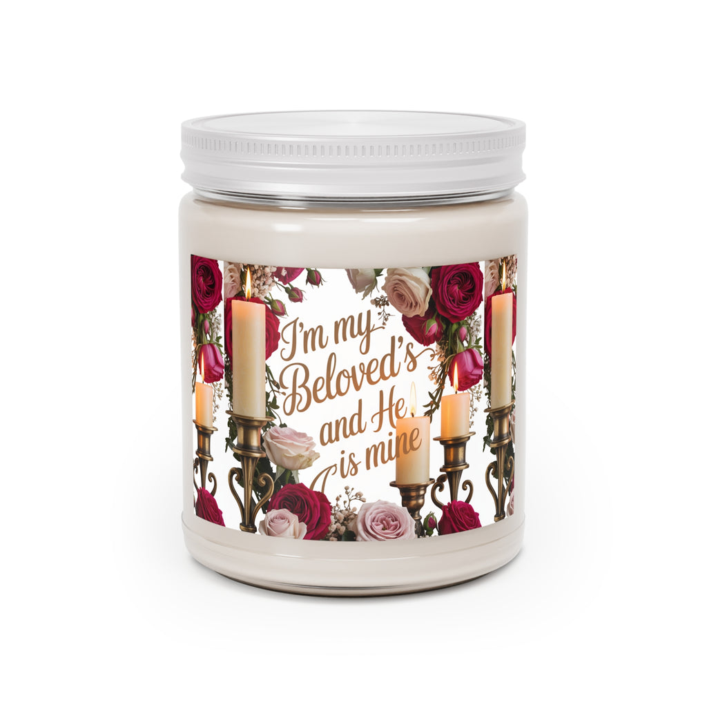 Soy Candle — "I'm My Beloved's and He Is Mine" Floral Romantic Scent (9 oz)