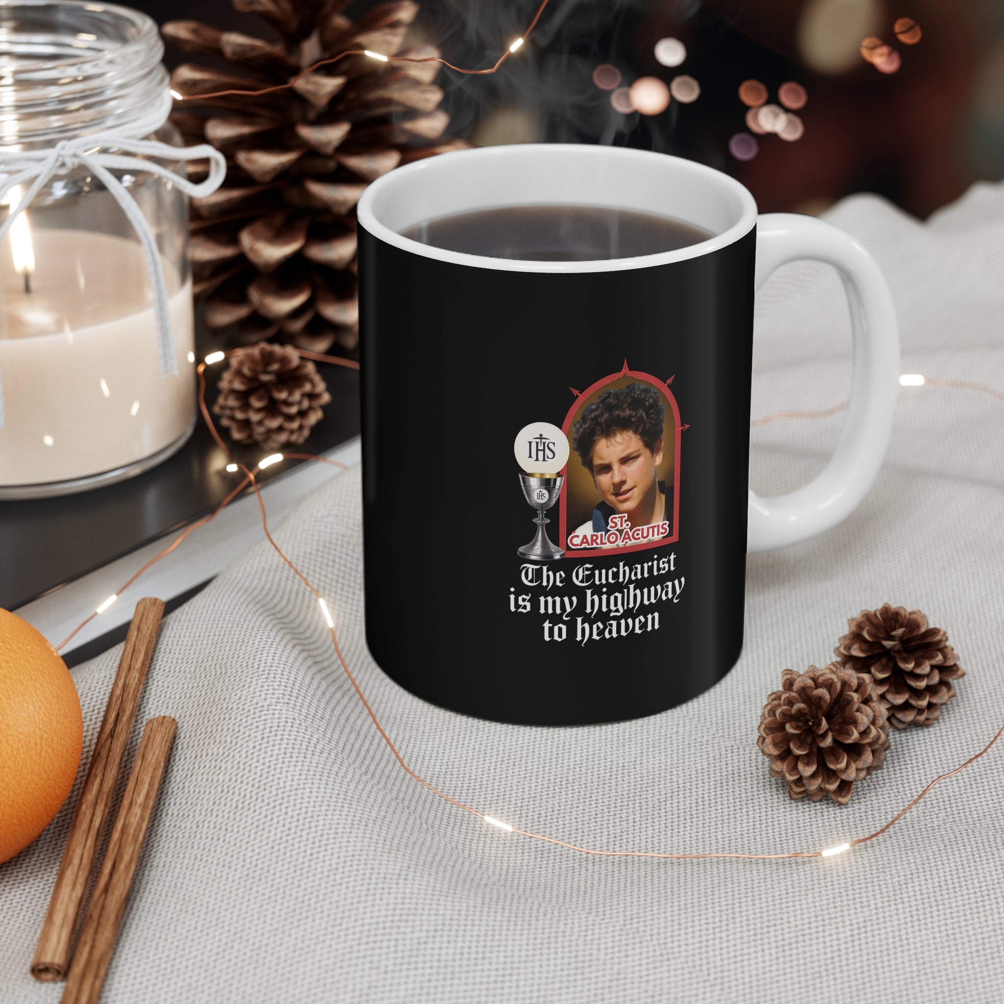 Inspirational Mug for Faith Lovers | The Eucharist is My Highway to Heaven, Christian Gift, Religious Coffee Cup, Devotional Mug, [...]