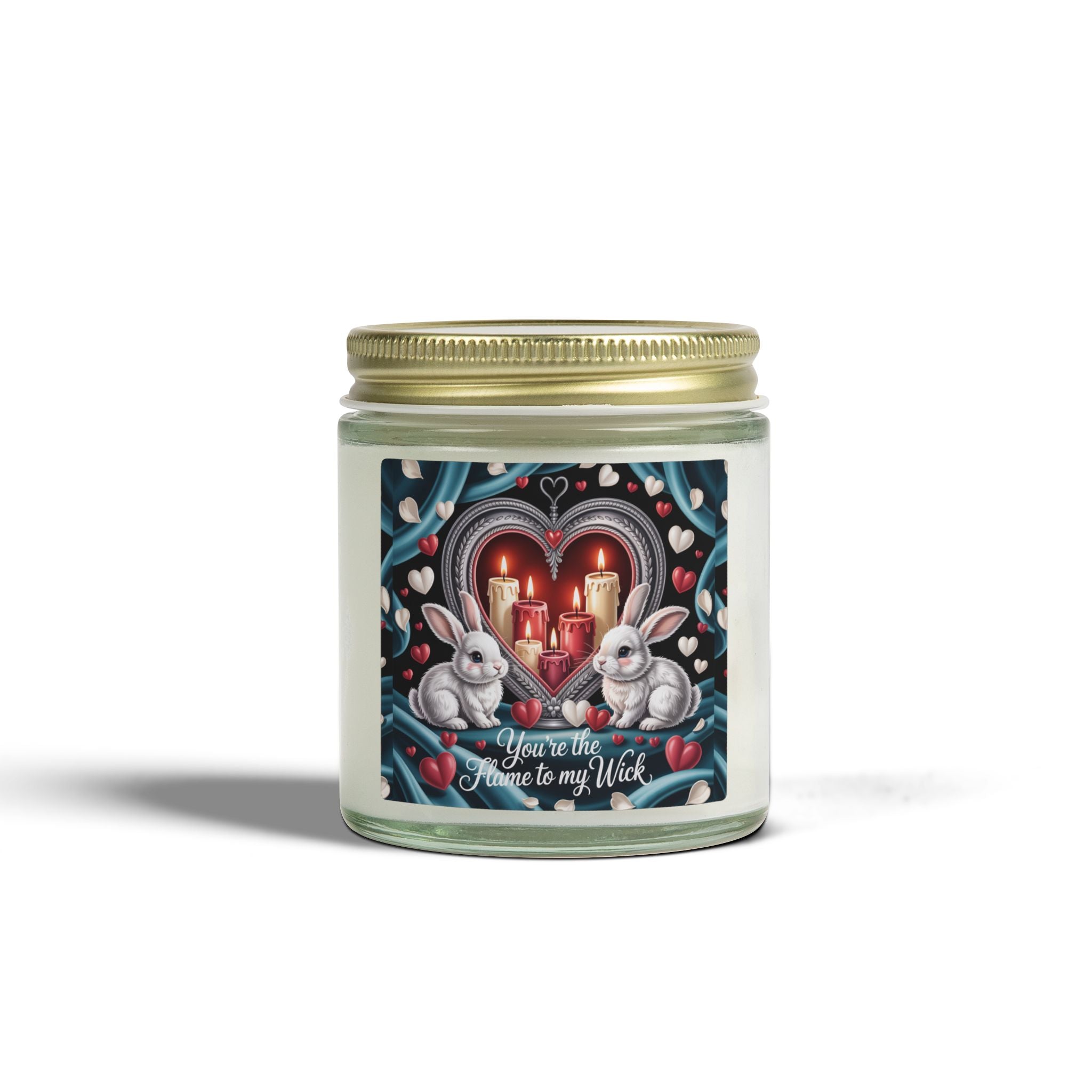 Valentine Bunny Candle — Coconut Apricot Scented Soy Jar (4oz & 9oz)