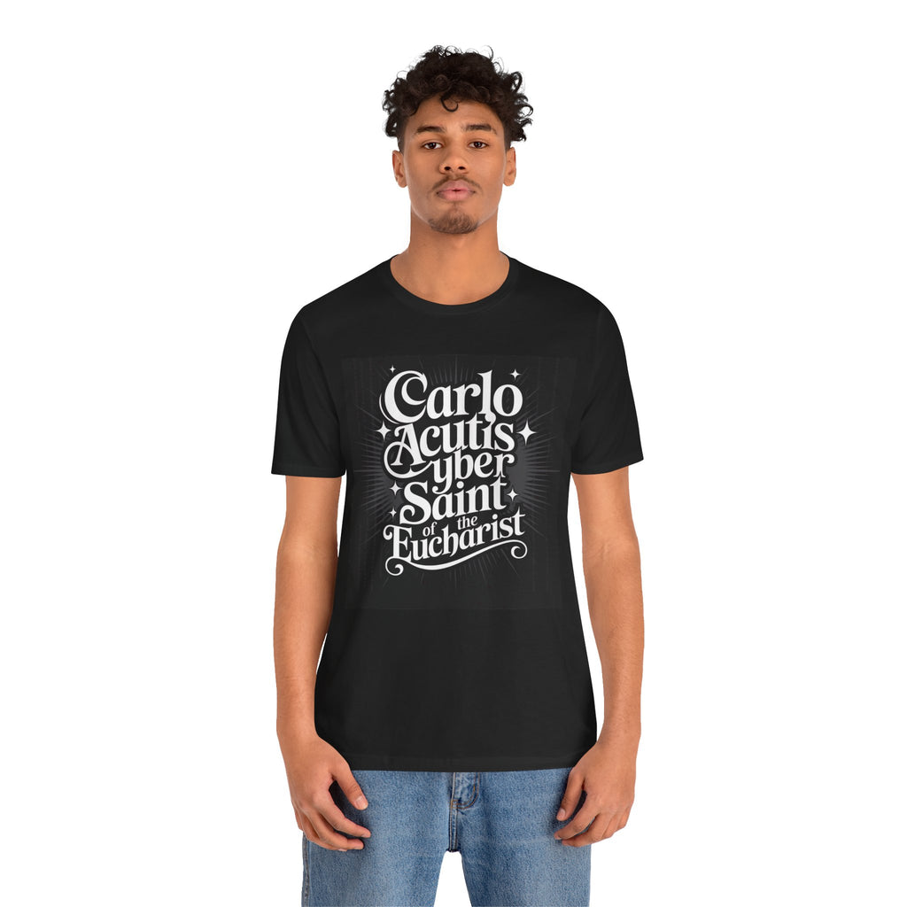 Carlo Acutis Cyber Saint Tee, Inspirational Unisex T-Shirt, Religious Gift, Catholic Apparel, Faith-Based Fashion, Youth & Adult Tees
