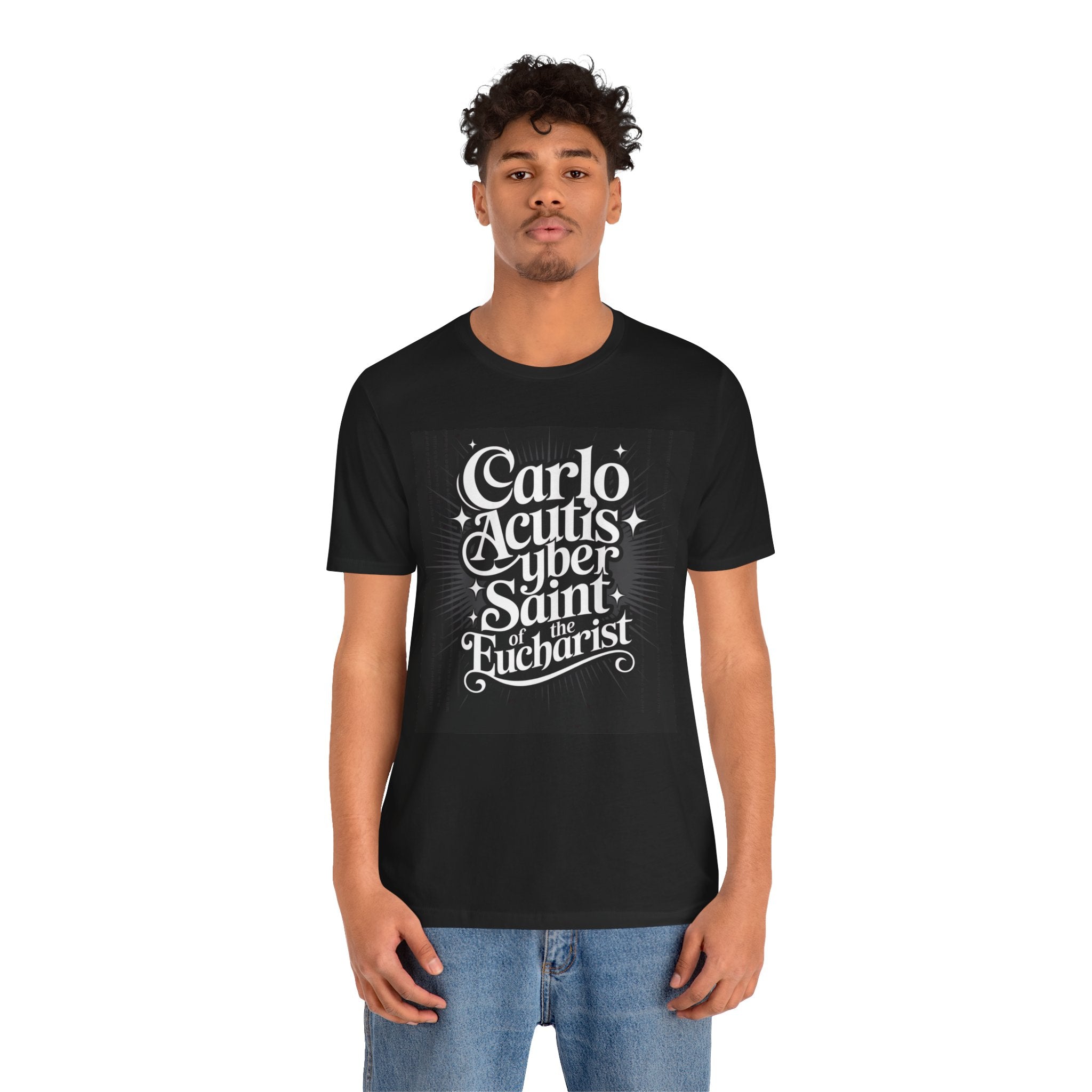 Carlo Acutis Cyber Saint Tee, Inspirational Unisex T-Shirt, Religious Gift, Catholic Apparel, Faith-Based Fashion, Youth & Adult Tees