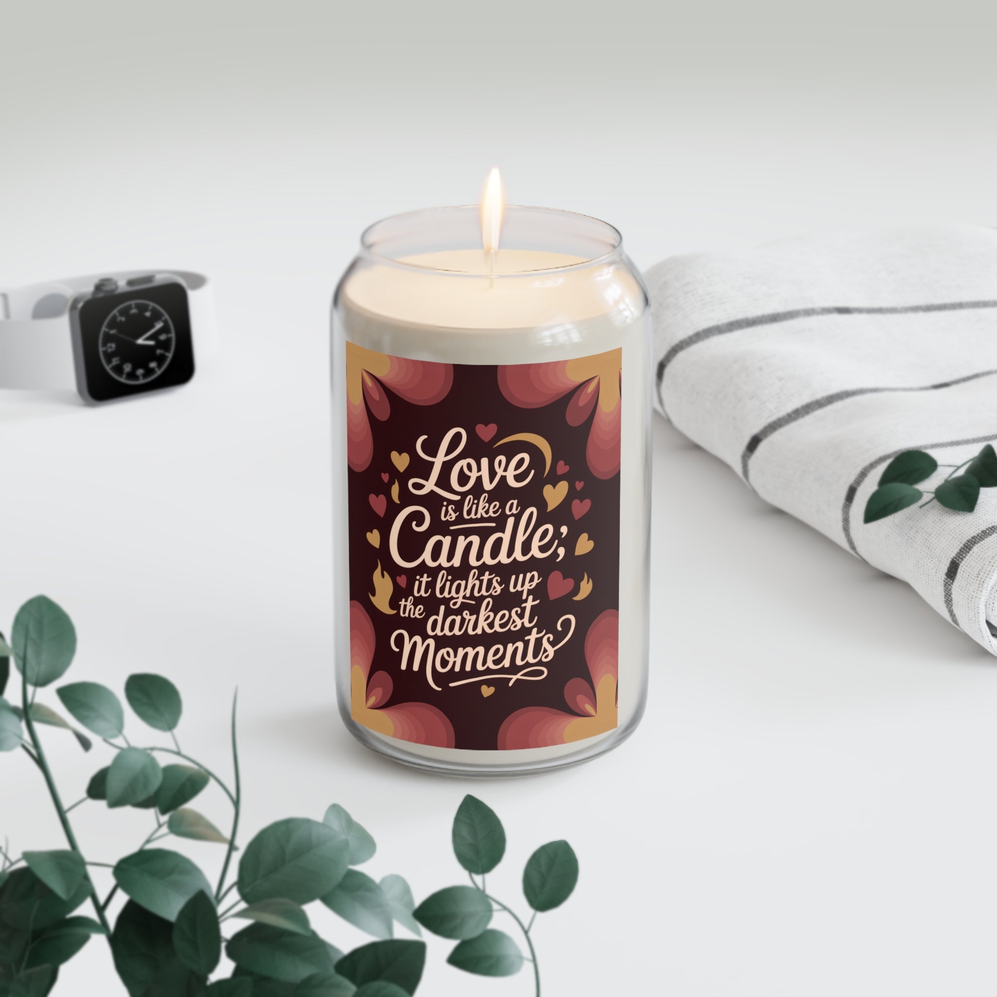 Love Is Like a Candle Scented Soy Candle — 13.75oz Aromatherapy Gift