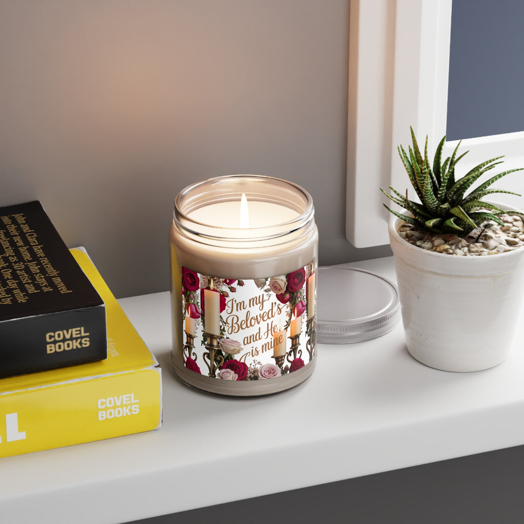 Soy Candle — "I'm My Beloved's and He Is Mine" Floral Romantic Scent (9 oz)