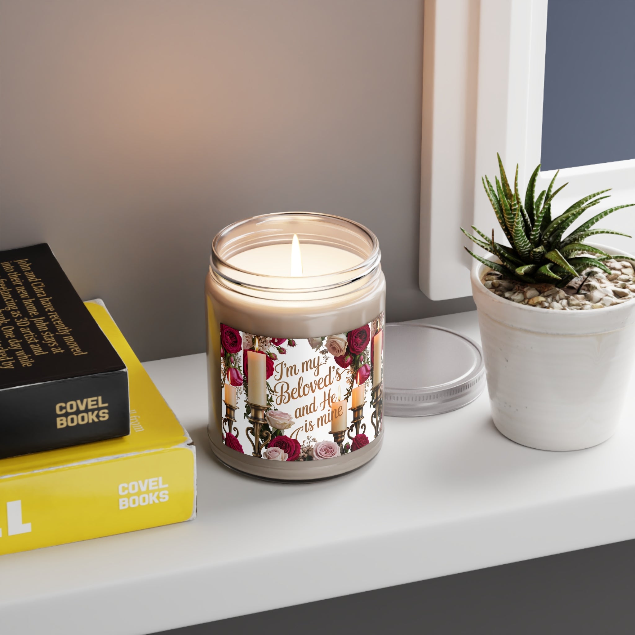 Soy Candle — "I'm My Beloved's and He Is Mine" Floral Romantic Scent (9 oz)