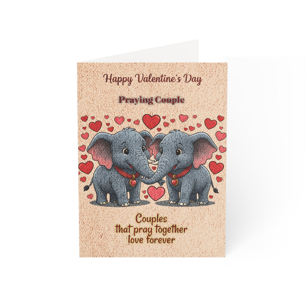 Valentine's Praying Couple Greeting Card — 'Couples that pray together love forever' (Pack of 1/10/30/50)