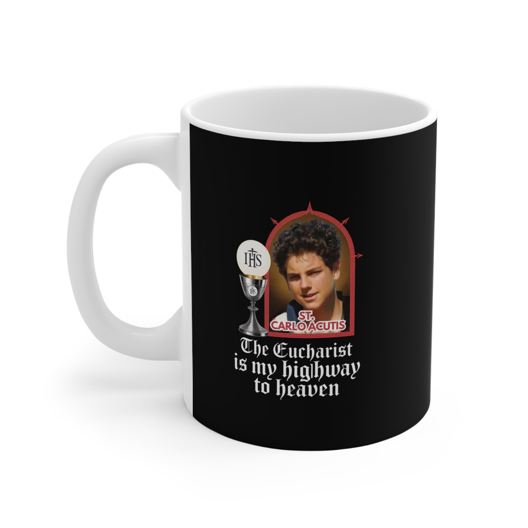 Inspirational Mug for Faith Lovers | The Eucharist is My Highway to Heaven, Christian Gift, Religious Coffee Cup, Devotional Mug, [...]