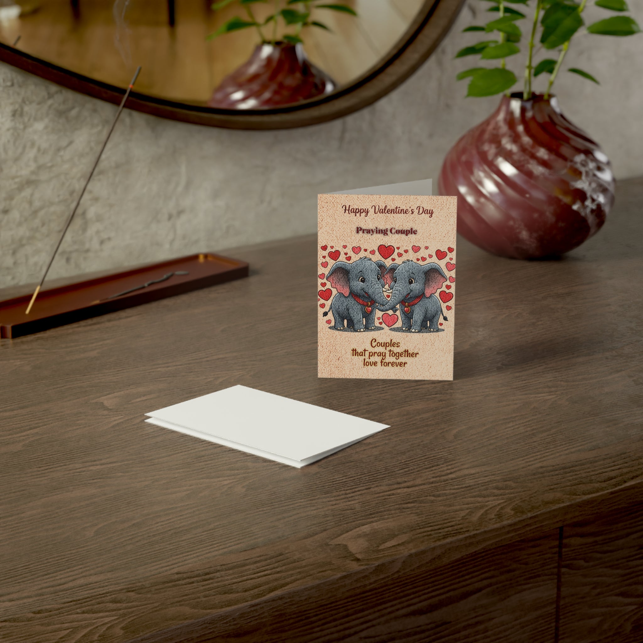 Valentine's Praying Couple Greeting Card — 'Couples that pray together love forever' (Pack of 1/10/30/50)