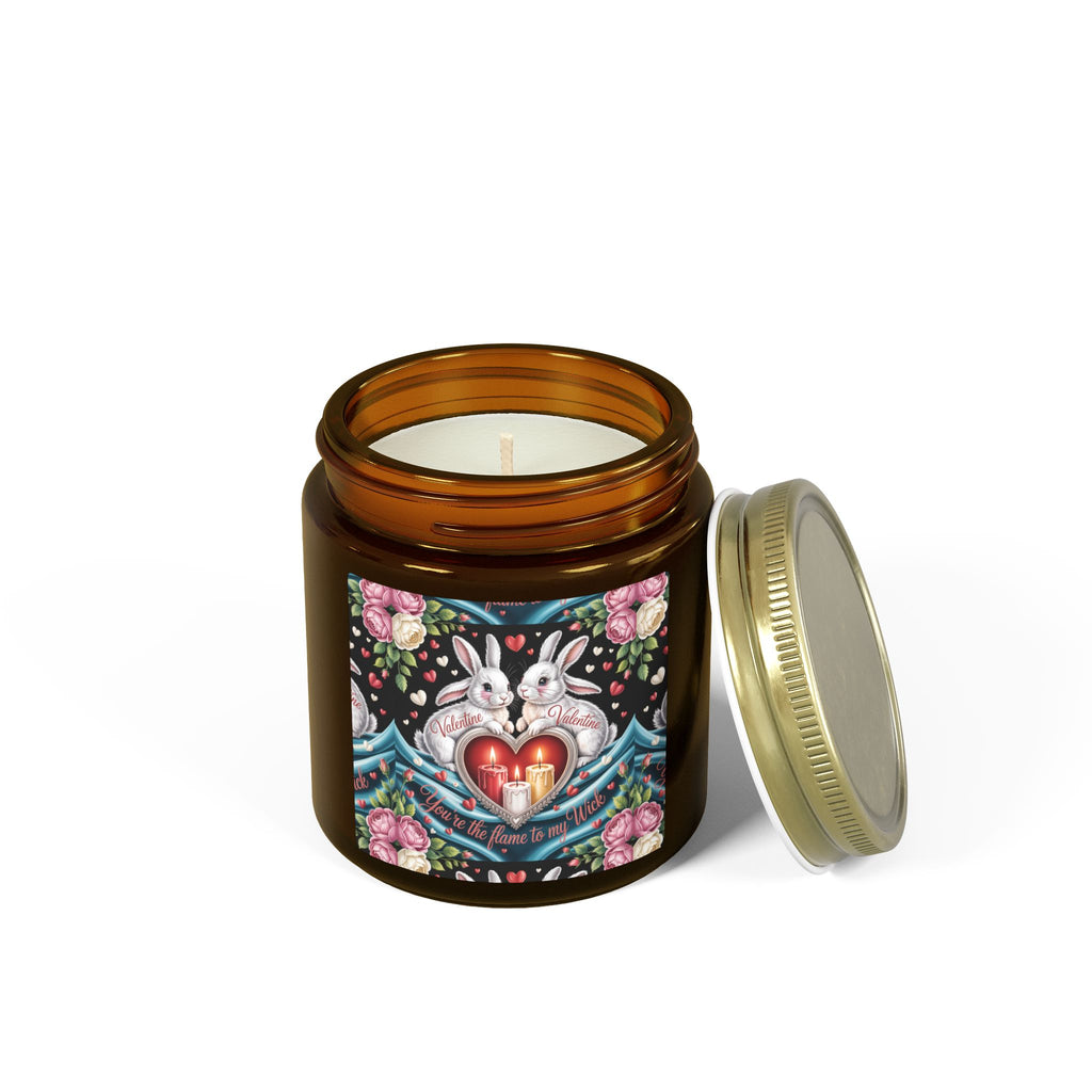 Coconut Apricot Soy Candle — Romantic Bunny Heart Design (4oz, 9oz)