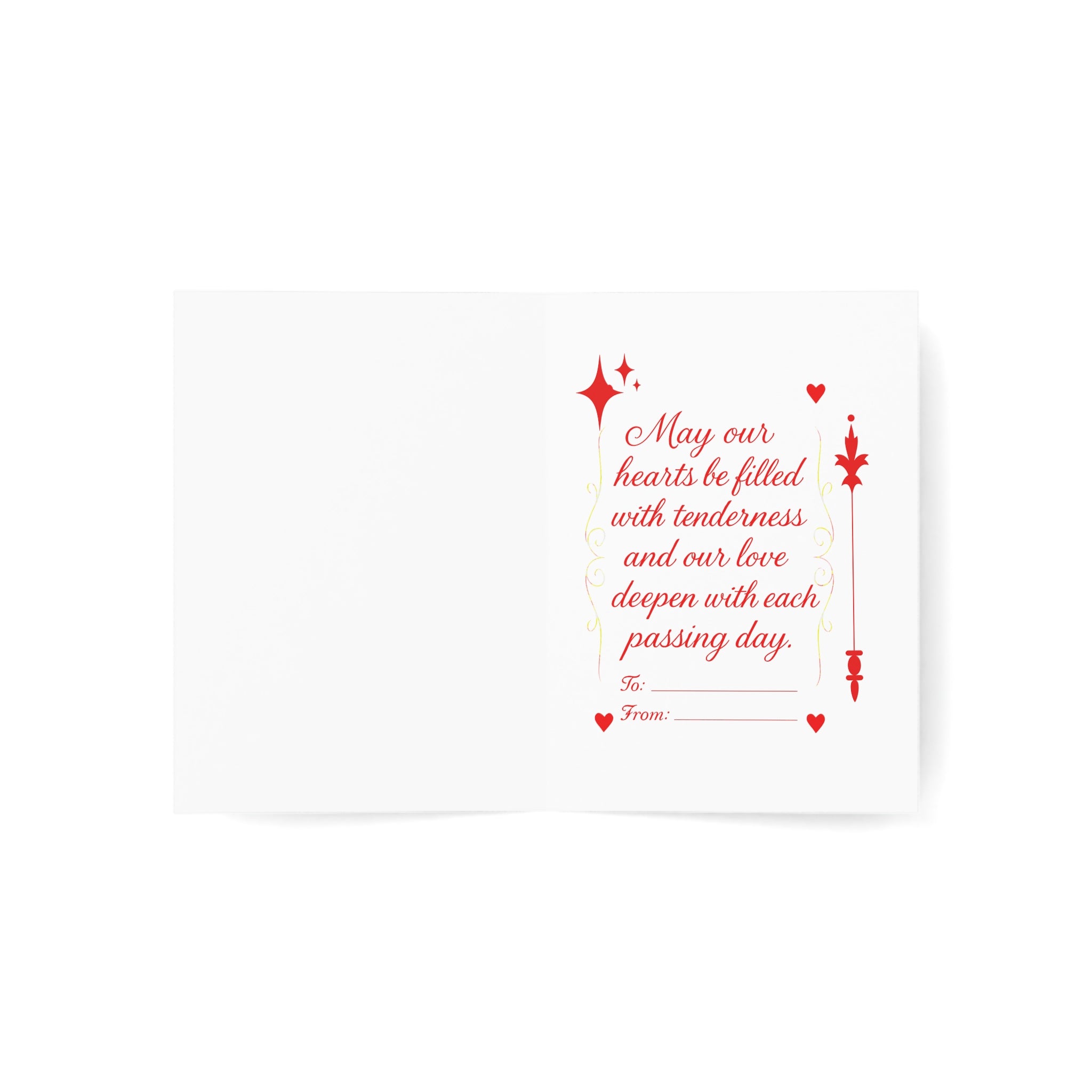 Greeting Card — "I’m My Beloved’s and He Is Mine" Romantic Floral Love Card (Singles & Bulk Packs)