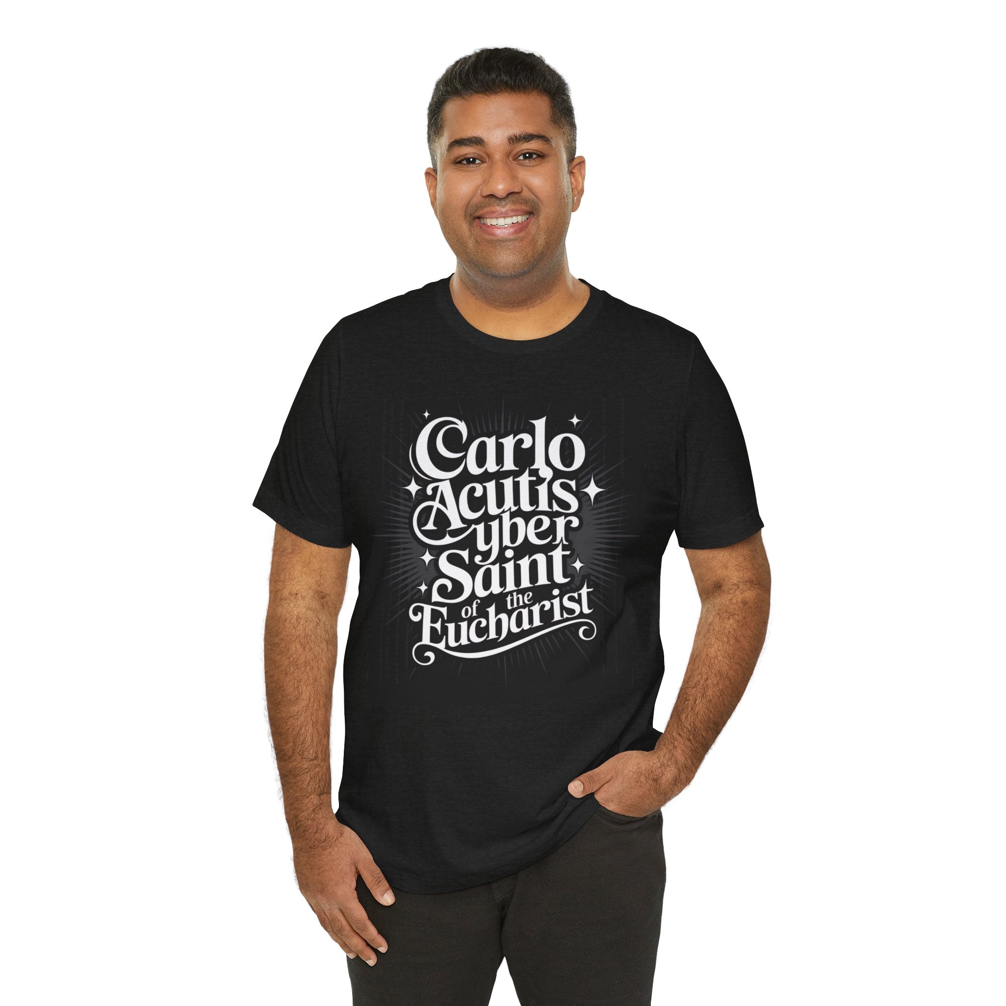 Carlo Acutis Cyber Saint Tee, Inspirational Unisex T-Shirt, Religious Gift, Catholic Apparel, Faith-Based Fashion, Youth & Adult Tees