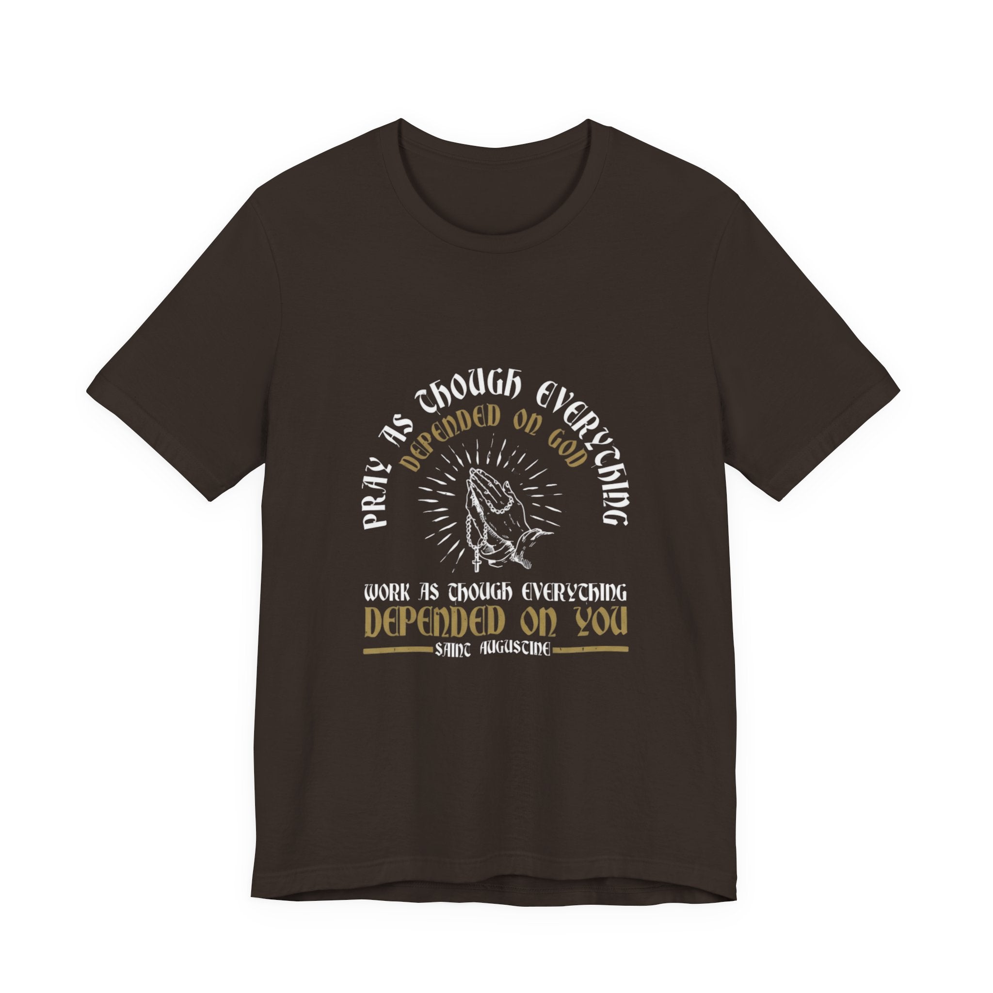 Prayerful Tee — "Depended on God, Depended on You" Christian Faith T-Shirt
