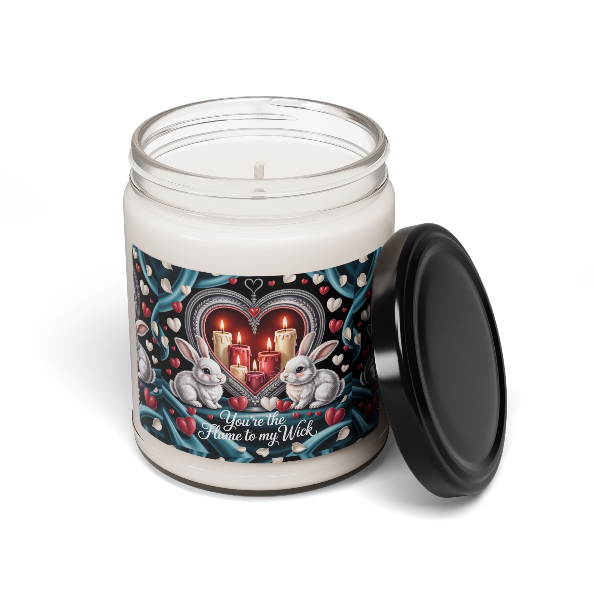 Romantic "You Are the Flame to My Wick" Soy Candle — 9oz Valentine Gift
