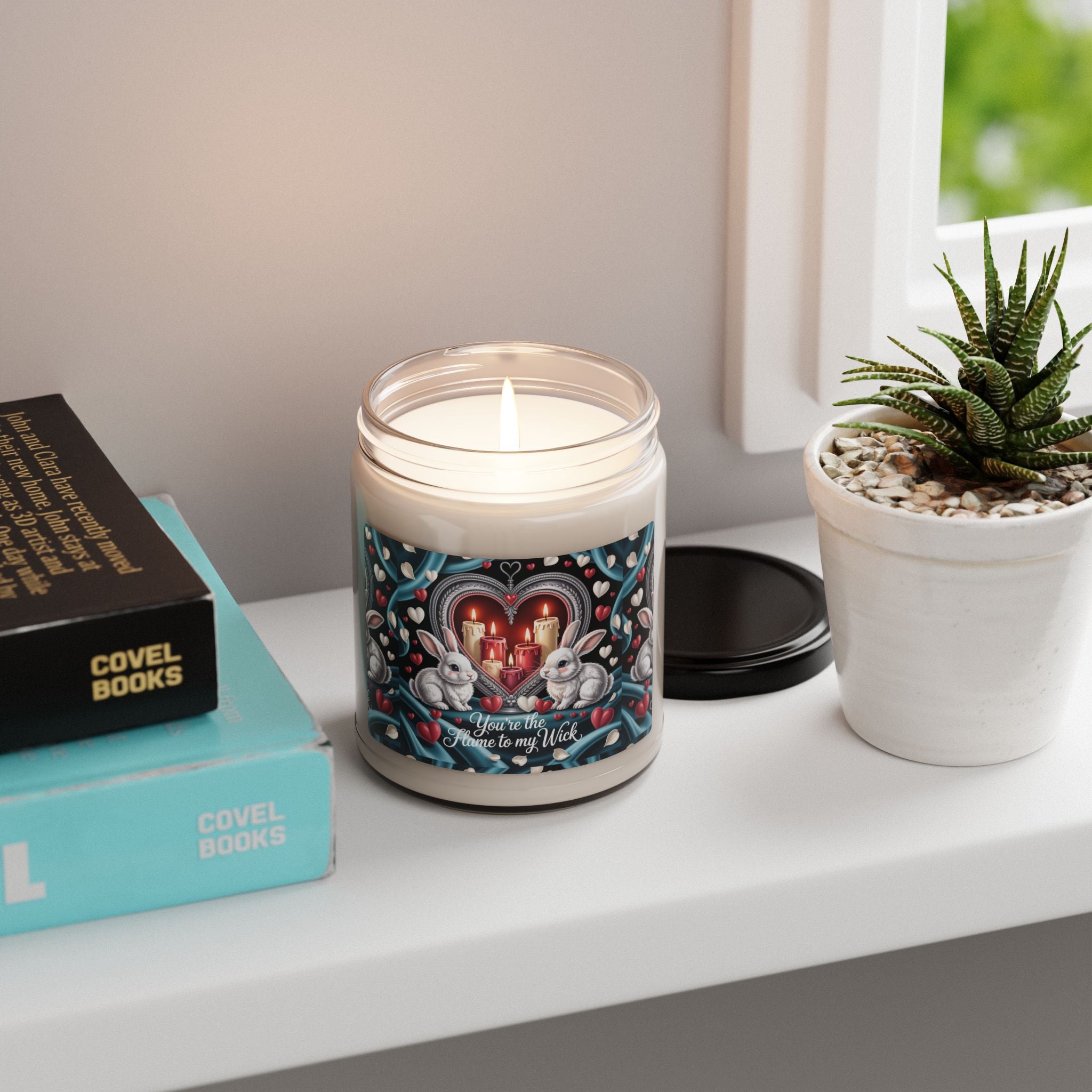 Romantic "You Are the Flame to My Wick" Soy Candle — 9oz Valentine Gift