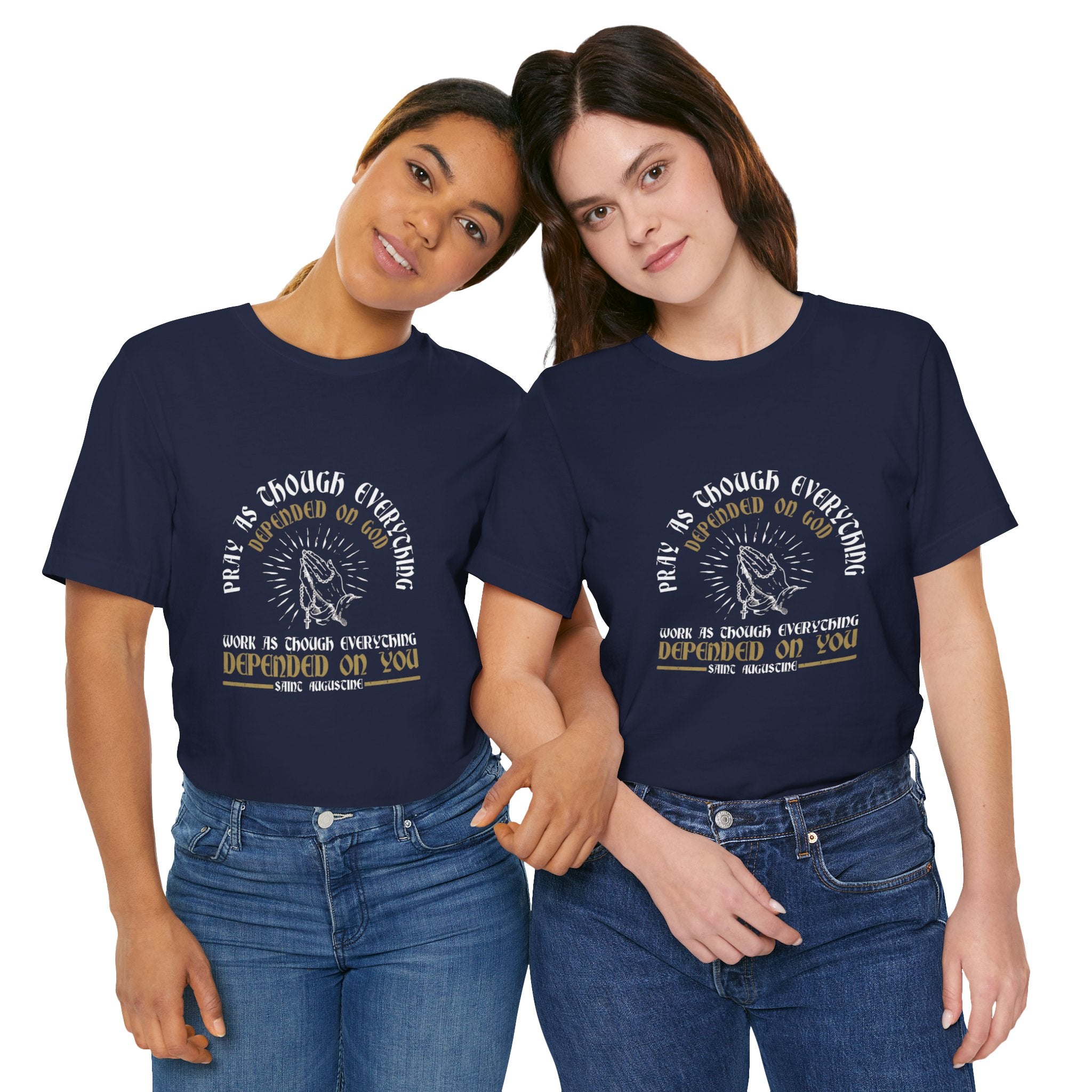 Prayerful Tee — "Depended on God, Depended on You" Christian Faith T-Shirt
