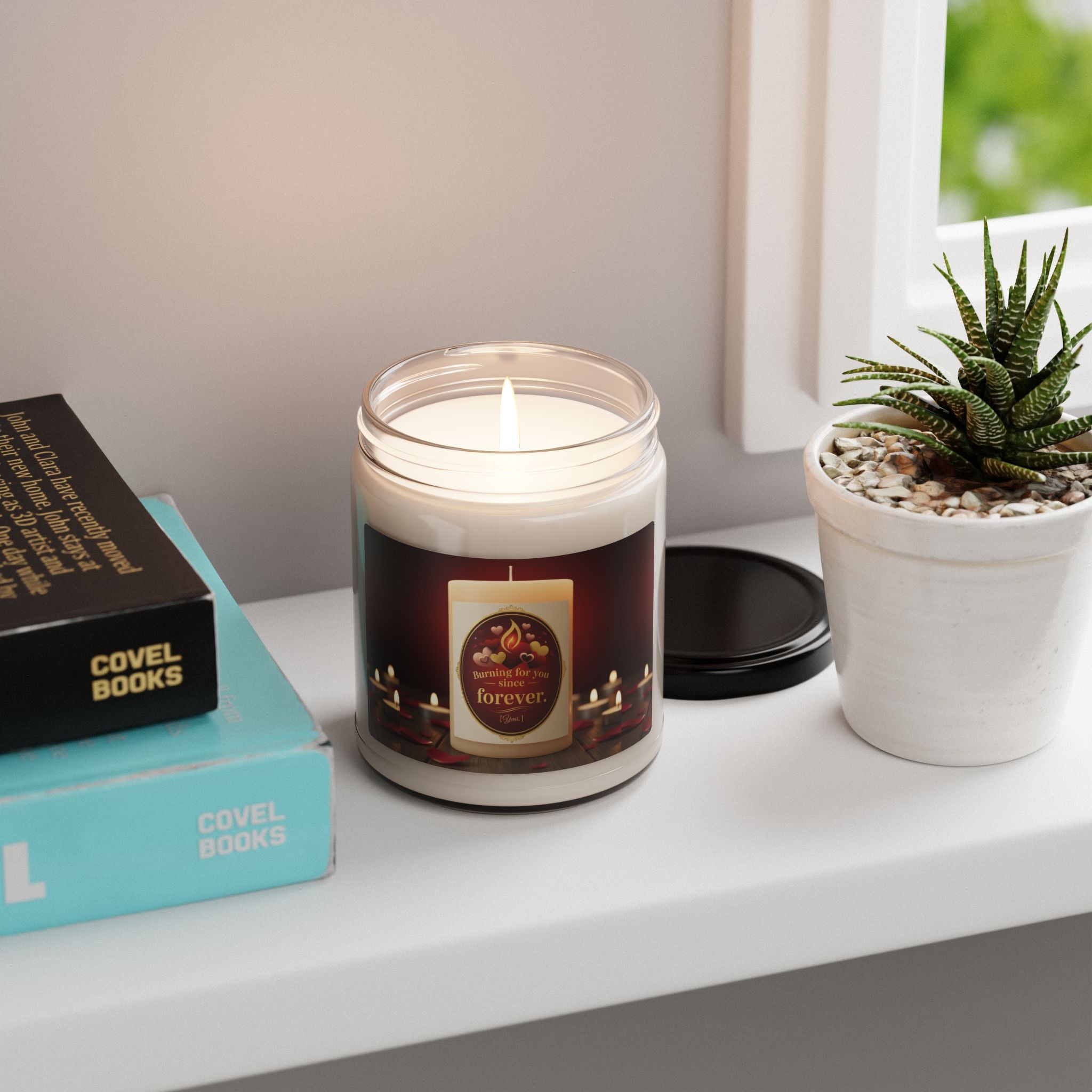 Soy Candle 9oz — 'Burning For the One I Love Forever' Scented Jar