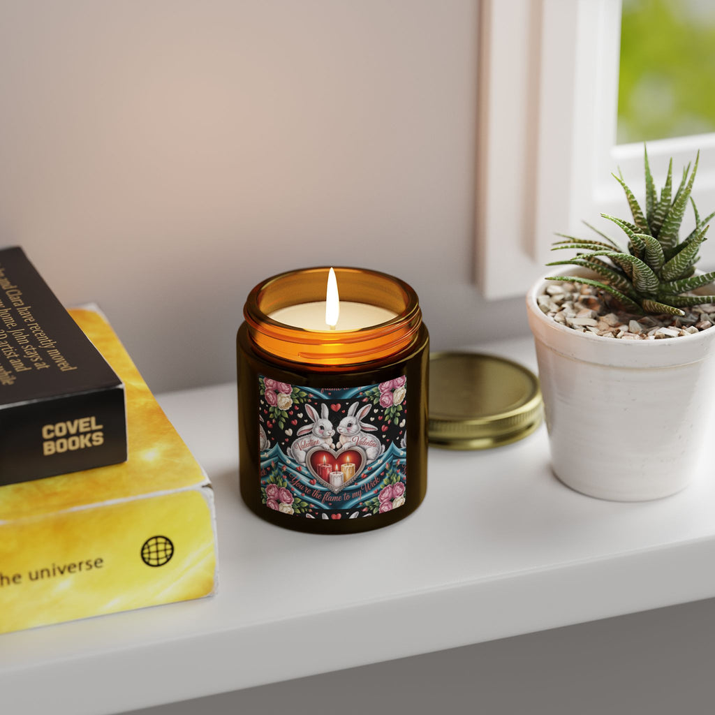 Coconut Apricot Soy Candle — Romantic Bunny Heart Design (4oz, 9oz)