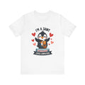 Cute Penguin Short Sleeve Tee - I'm a Saint, Perfect for Tech Lovers, Gift for Computer Enthusiasts, Fun Casual Wear, Unique Holiday Gift