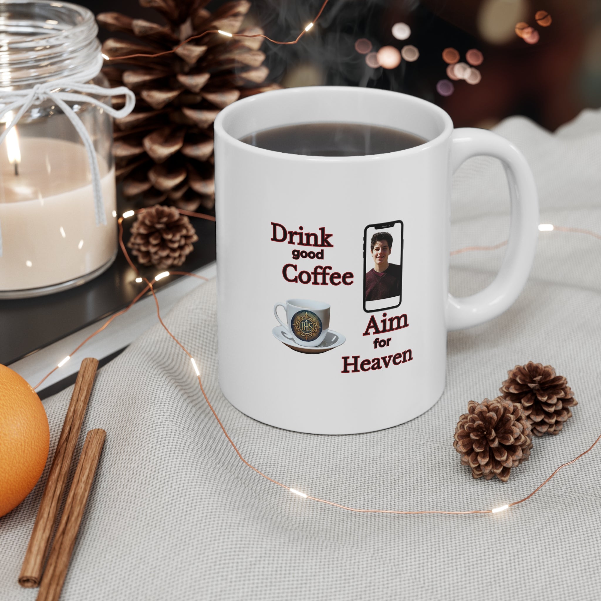 Heavenly Coffee Mug | Inspirational 11oz Mug, Coffee Lover Gift, Motivational Drinkware, Unique Gift for Friends, Cozy Home Decor