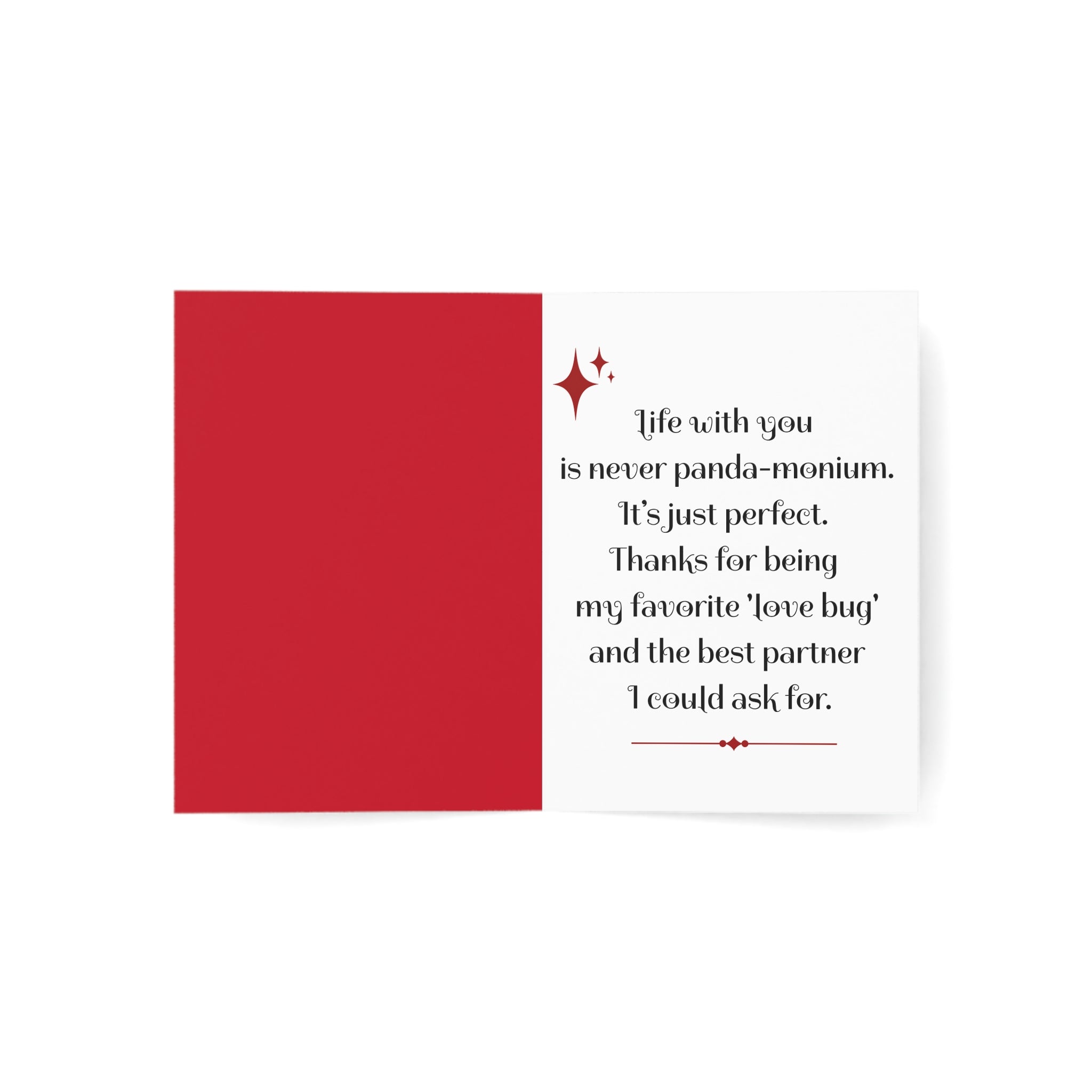 Valentine Panda Greeting Card — “Happy Valentine / You’re My Everything” (Single or Set)