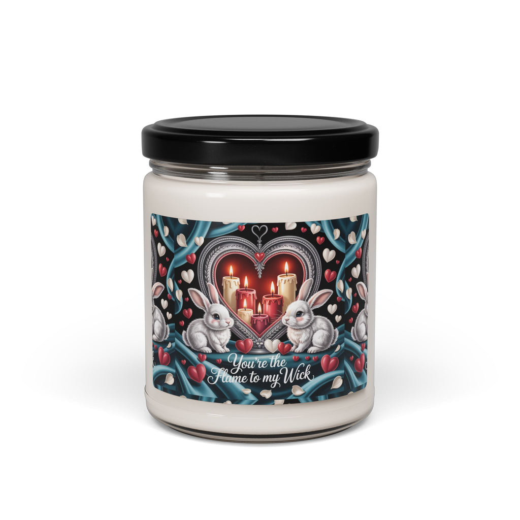 Romantic "You Are the Flame to My Wick" Soy Candle — 9oz Valentine Gift